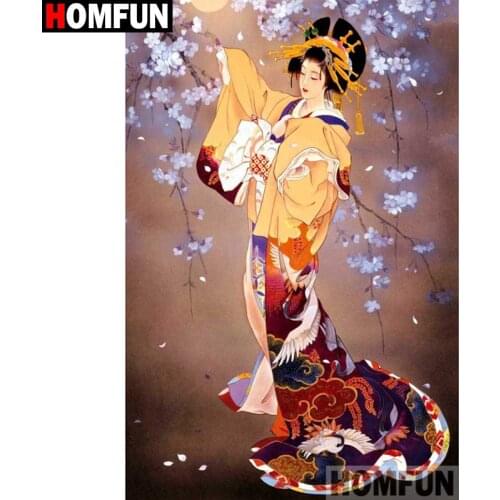 HOMFUN Full Square/Round Drill 5D DIY Diamond Painting "beauty" Embroidery Cross Stitch 5D Home Decor A08698