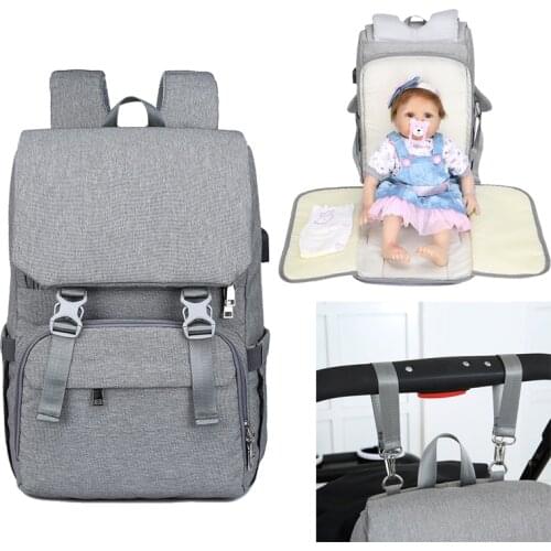 New 2020 Diaper Bag Waterproof Oxford Large Capacity Travel Backpack Maternity Baby Bag Backpack for Mom & Dad With USB Charge