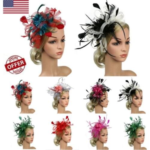2020 Newest arrival Navy Blue Feather Net Hair Beak Clip Hair Clip Hat Races Wedding 20
