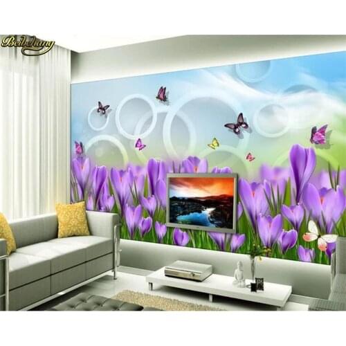 Beibehang Custom wallpaper murals 3D beautiful dream flowers TV background wall decoration painting wall papers home decor