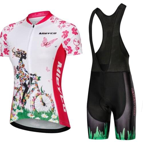 Pro Team Cycling Clothing Women Short Sleeve Bicycle Jersey Set Sport MTB Wear Quick Dry Womens Road Bike Clothes Female Riding