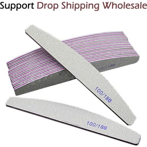5PCS Sandpaper Nail File Double Side Buffer 100/180 Trimmer Sandpaper Nail Files Sanding Block Pedicure Manicure Polishing Tool
