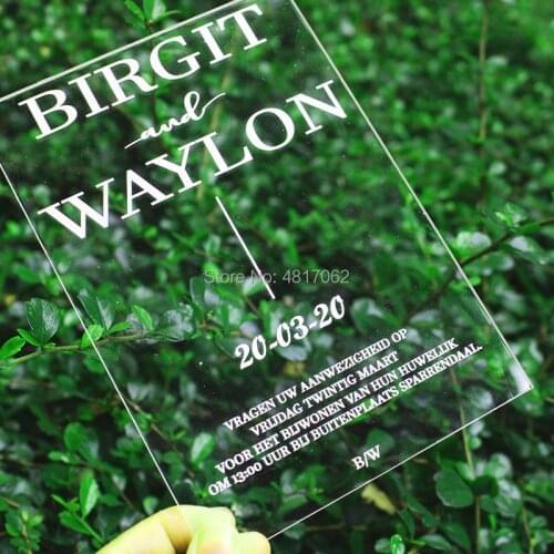 Clear Acrylic WEDDING INVITATION modern Transparent black white gold luxury marble minimal vellum wrap wax seal