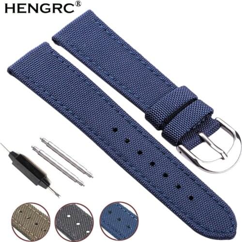 Nato Strap Canvas Nylon Genuine Leather Watch Band 18mm 20mm 22mm 24mm Men Black Blue Green Women Fashion Watchband Bracelet