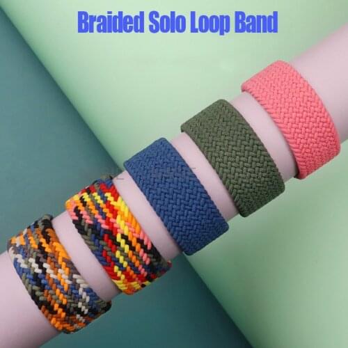 Braided Nylon loop watch strap For Oppo Watch 46mm Band For Oppo Watch Strap 41mm Bracelet for fitbit versa band versa2