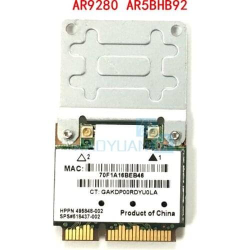 Network Card Atheros AR5BHB92-H 300Mpbs 802.11a/b/g/n Dual Band 2.4G/5G Mini PCIE Wireless N Card AR9280 For windows/Mac