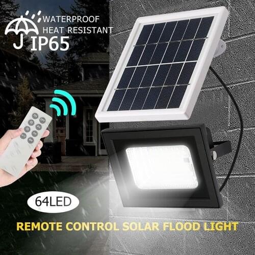 Mpow 42/64LED Outdoor Solar Flood Light Reflector Remote Control Solar Power Waterproof LED for Garden Street Solar Flood Light