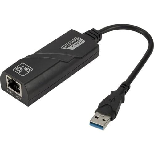 Usb3.0 Gigabit Ethernet Card Usb3.0 To RJ45 Gigabit Ethernet Card/External 3.0 Network Card Supports WIN10 Adapter Cable