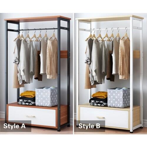 Clothes Rail Closet Organizer Clothes Drawer Storage Hanging Rail Open Wardrobe clothes organizer With Drawer UK