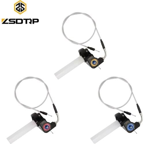 ZSDTRP 7/8'' Motorcycle Parts Visual Throttle Grips with Elbow Throttle Cable For Motorcycle Pit Dirt Bike Motocross ATV 250cc