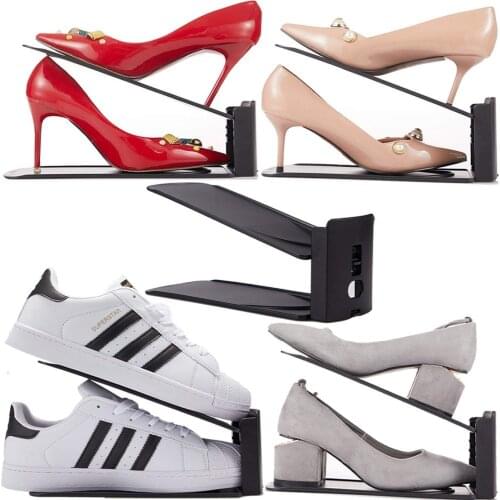 1pcs Shoe Organizer Double Shoe Racks Shoe box Shoes Stand Shelf Living Room Organizers Space Save Organizer