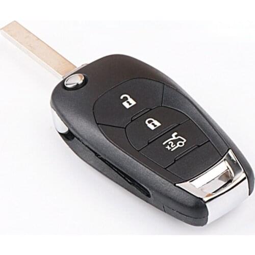 3 Buttons Replacement Flip Folding Remote Key Shell Case For Chevrolet Cruze Malibu Aveo Fob Key Cover (2015 Year)