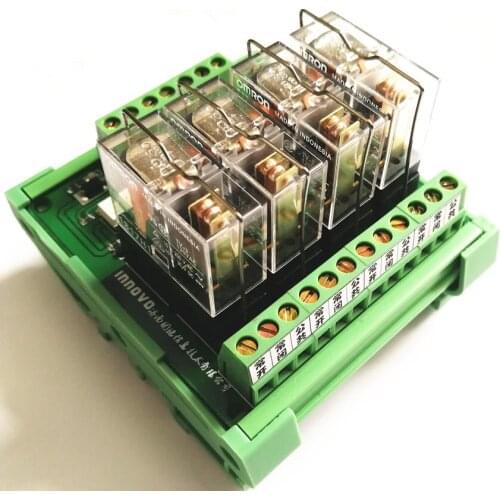 4-channel relay driver module Omron PLC MCU isolation amplifier board Coil voltage 12V 24V Trigger signal 3.3V 5V 12V 24V