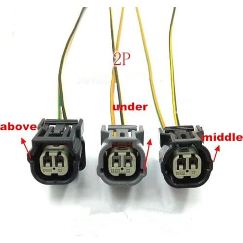 5pcs/lot 2 Pin/Way Water Temperature ABS Sensor Turn Light Plug Connector With Pigtail For Honda Accord Fits Odyssey Civic