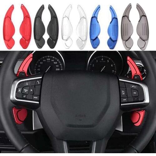 2pcs Aluminum Car Steering Wheel Shift Paddle Shifter Gear Extention For Land Range Rover Evoque Discovery Sport/Jaguar XF XE
