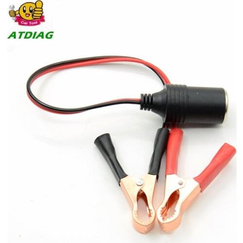 Car Battery 12V Terminal Clip-on Cigarette Lighter Socket Connector Adapter Car Battery Cigarette Lighter Power Socket Adaptor