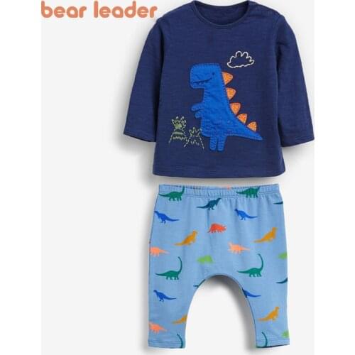 Bear Leader Baby Boys Cartoon Dinosaurs Clothes Sets Infant Boy Casual Clothing T-Shirt And Pants Outfits 2Pcs Newborn Suits