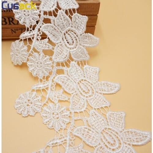 2 yards 10 cm Off White Lace Trim Ribbon for Garment Dress Trimmings Home Textile Applique DIY Crafts Sewing Lace Fabric