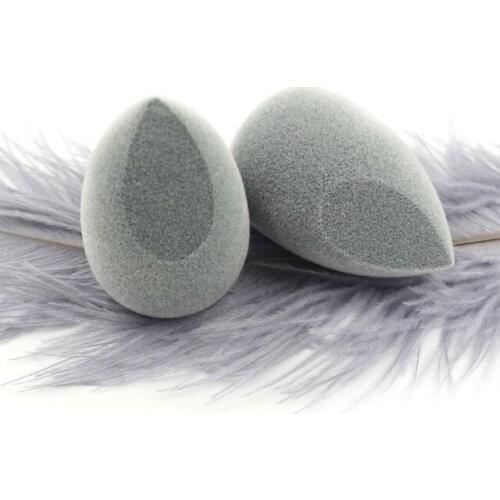 Licuadora de belleza Grey Microfiber Velvet Sponge Beauty Makeup Blender Cosmetic Puffs for Foundation Concealer Cream
