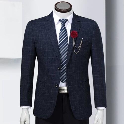 Red Rose Flowers Lapel Pin Men Wedding Bouquet Handmade Brooch Buttonhole Groomsmen Groom Corsage Tassel Chain Suit Accessories