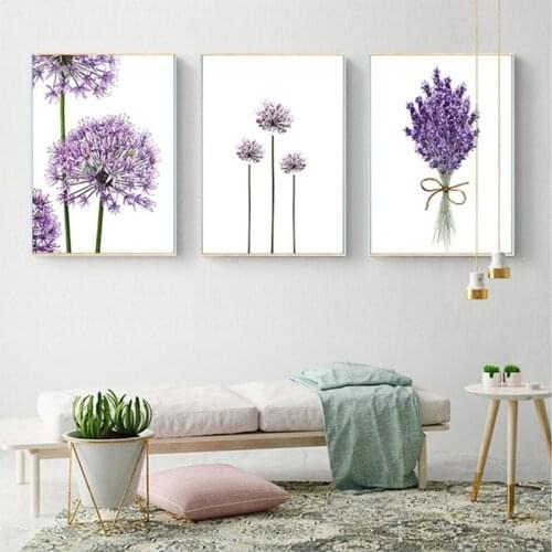 Lavender Flowers 5D Diy Diamond Painting Modern Green Mosaic Full Square Round Drill Embroidery Wedding DecorationsZP-4130