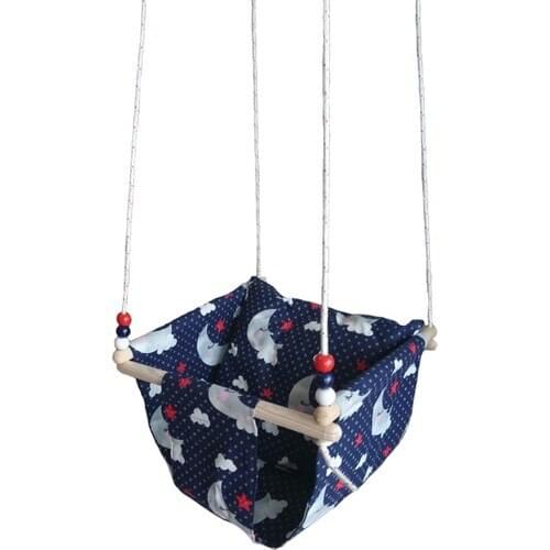 Wood Padded Baby Ceiling Swing Ergonomic design and easy installation İster-whether at home, like in the garden at the picnic used