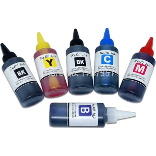 PGI580 CLI581 Dye Pigment Ink Refill Kit for Canon PIXMA TS6250 TS8250 TS8251 TS8252 TS9550 TS9551C Printer Cartridge