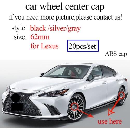 20pcs 62mm 60mm car Wheel Center Hub Caps rim covers 3D emblem Badge for Lexus ES300 IS300 GS430 RX330 GS300 car Accessories