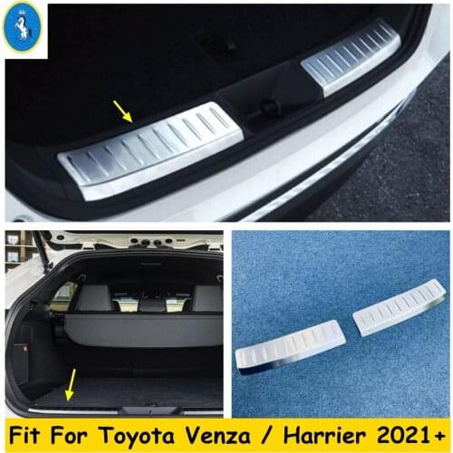 Yimaautotrims Rear Bumper Skid Guard Plate Protective Cover Kit Trim Stainless Steel Accessories For Toyota Venza / Harrier 2021