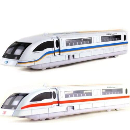 Hot 1:87 Maglev train alloy model,simulation sound and light pull back toy,childrens high-speed rail model,free shipping