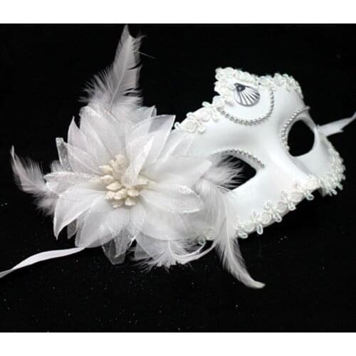 Hot Sale Sexy Party Eye Mask Feather Lace Flower Masquerade Ball Carnival Fancy Multi Color Princess Mask for Halloween
