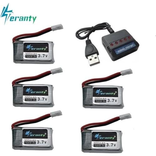Lipo battery For E55 FQ777 FQ17W DFD F180 FY530 U816 U816A U830 X100 3.7V 300mAh Battery For Syma X11 H107 S39-1 HD-1306 Charger