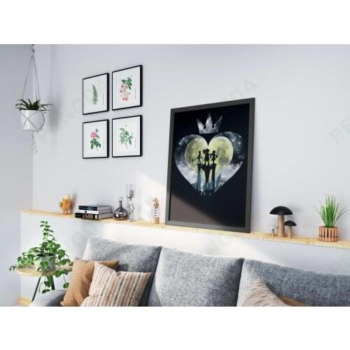 Modular Hd Prints Love Crown Picture Home Decoration Girls Paintings Canvas Abstract Poster Wall Art For Living Room No Frame