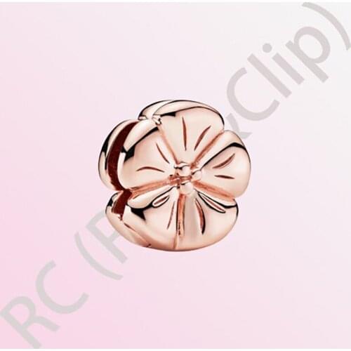 Genuine 100% 925 Sterling Silver Beads Reflexion Polished Flower Clip Charm fit Original Pandora Reflexions Bracelet DIY Jewelry
