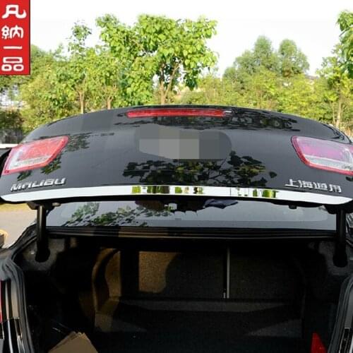 Tailgate Rear Door Bottom Cover Molding Trim Stainless Steel back door trim car Accessories for Chevrolet MALIBU 2012--2017