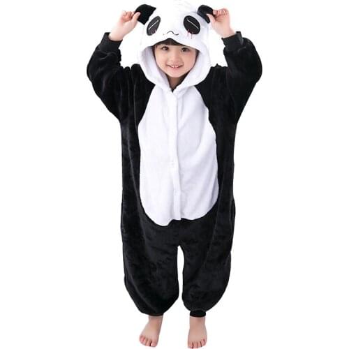 Soft Children Pajamas Panda Onesies For Kids Animal Kigurumi Boy Girls Cartoon Pyjama Cosplay Baby Costume One-Piece Pijama Gift