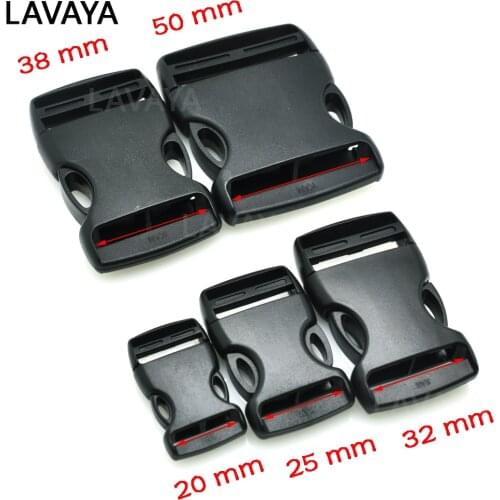 1pcs 20mm 25mm 32mm 38mm 50mm Plastic Buckle Arched&Inner Detach Buckle Belt clip Backpack accessories black