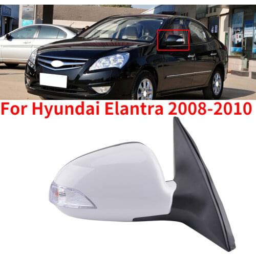 CAPQX 3/5 Wire For Hyundai Elantra 2008 2009 2010 Outside Rearview Mirror Rear view Mirror Reflector with LED Turn Signal Light