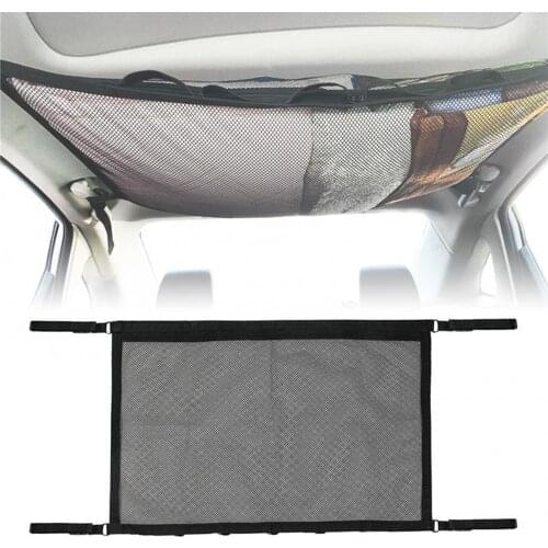 Car Interior Roof Hanging Storage Net Fishing Rod Tackles Mesh Organizer Holder Car Interior Accessories автомобильные товары