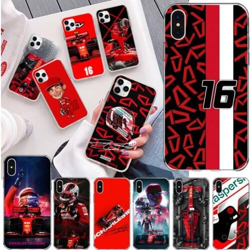 Charles Leclerc F1 Racing Phone Case For iphone 12 11 Pro Max Mini XS Max 8 7 6 6S Plus X 5S SE 2020 XR Silicone Soft Cover