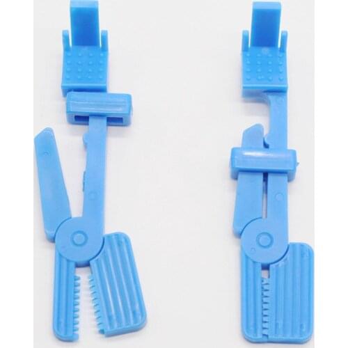 Dental Lab Plastic Snap X-Ray Film Radiograph Holder Clip Blue