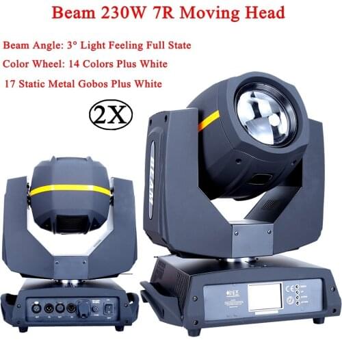 2Pcs/Lot LED Super Beam 7R 230W Moving Head Stage Lighting Touch Screen Beam DMX512 For Night Club Parties Show DJ Sound Party