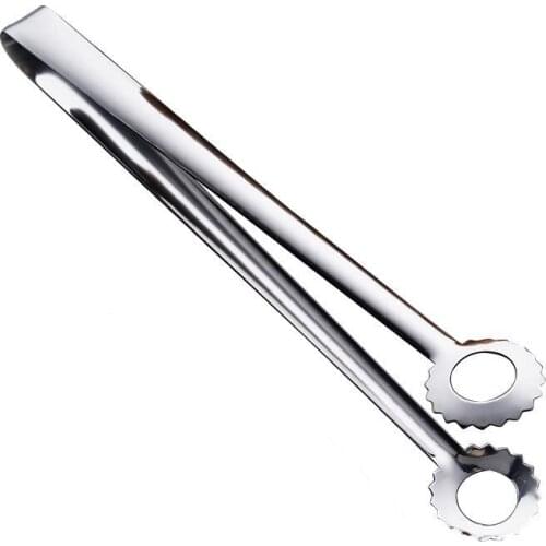 Stainless Steel Heat Resistant Hollow-Out Barbecue Food Tongs Kitchen Food Tong Bread Salad Ice Cube Clip Kitchen Cooking Tool