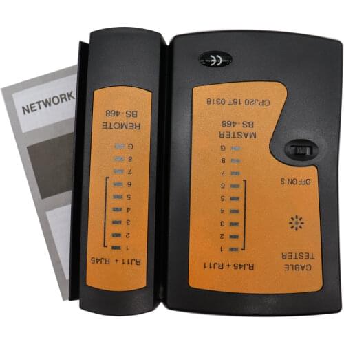 RJ45 RJ11 RJ12 CAT5 UTP LAN Cable Telephone Line Tester Detector Remote Test Tools Networking Network Cable Tester