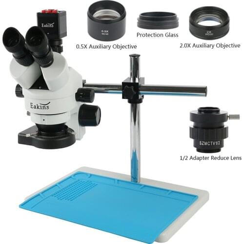 3.5X-90X Parfocal Simul-focal Trinocular Stereo Microscope 13MP HDMI VGA Camera For CellPhone Repair