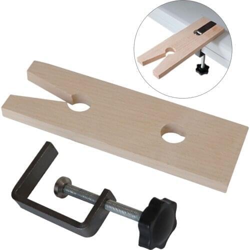 Watch Repair Jewelers Bench Pin Clamp Hardwood Jewellers Adjustable Jewelry Making Workbench V Slot Clip Tool