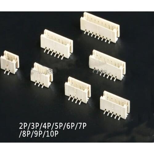 20pc Vertical ZH1.5MM Connector SMD Connector Terminal Socket Mini Micro JST 1.5mm ZH 2/3/4/5/6/7/8/9/10P Connector Plug