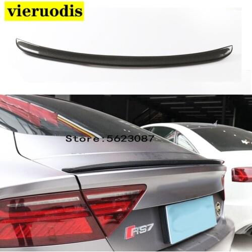 Carbon Fiber Rear Spoiler Tail Trunk Boot Wing Cover Car Accessories For Audi A7 RS7 2012 2013 2014 2015 2016 2017 2018