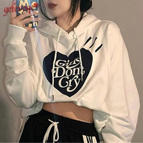 Hoodies Women Harajuku Korean Version Letter Print Long Sleeve Loose Oversized Streetwear Hooded Sweatshirt Student Girl Outwear