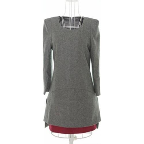 Career Women 2022 New Autumn O-neck Fit Work Dress Elegant Business office Pencil bodycon Midi Dress AB141